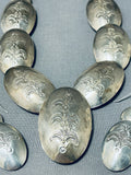 Sensational Vintage Native American Navajo Sterling Silver Necklace & Earring Set-Nativo Arts