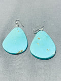 Native American Unbelievable Santo Domingo Turquoise Sterling Silver Earrings-Nativo Arts