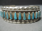 Wonderful Vintage Native American Navajo Turquoise Sterling Silver Bracelet-Nativo Arts