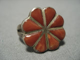 Amazing Vintage Zuni Native American Sterling Silver Ring Old-Nativo Arts