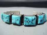 Spectacular Vintage Native American Navajo Sleeping Beauty Turquoise Sterling Silver Bracelet-Nativo Arts