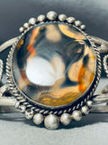 The Most Unique Vintage Native American Navajo Brown Jasper Sterling Silver Bracelet-Nativo Arts
