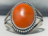 Dinosaur Fossil Very Rare Vintage Native American Navajo Sterling Silver Bracelet-Nativo Arts