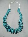 Rare Vintage Native American Navajo Turquoise Tears Of Joy Heishi Necklace Old-Nativo Arts