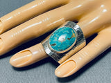 Astonishing Native American Navajo Royston Turquoise Sterling Silver Ring-Nativo Arts