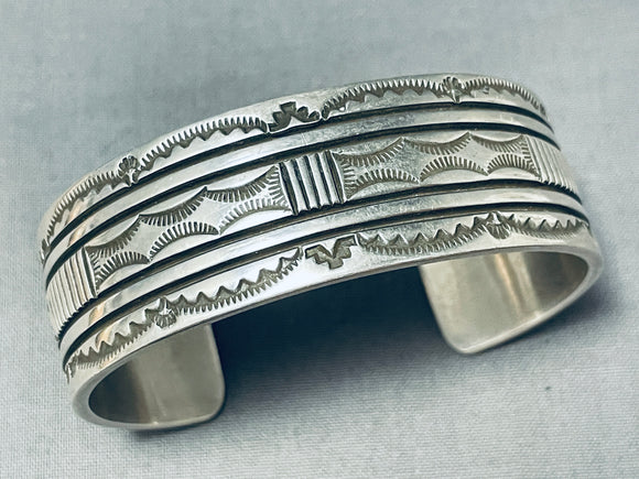 Awesome Vintage Native American Navajo Sterling Silver Rug Designs 