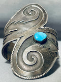 Native American One Of The Craziest Vintage Navajo Turquoise Sterling Silver Bracelet-Nativo Arts