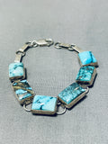 Eye-catching Vintage Native American Navajo Turquoise Sterling Silver Bracelet-Nativo Arts