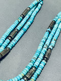 Most Unique Vintage Native American Navajo Sterling Silver Tubule Turquoise Necklace-Nativo Arts