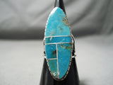Incredible Navajo Turquoise Sterling Silver Ring Native American-Nativo Arts