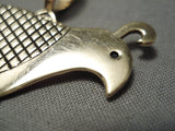Rare Solid 14k Gold Vintage Navajo Quail Native American Pendant-Nativo Arts