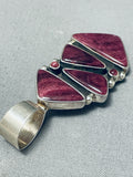 Native American Fascinating Vintage Santo Domingo 4 Sugulite Sterling Silver Pendant-Nativo Arts