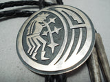 Noteworthy Vintage Native American Hopi Sterling Silver Bolo-Nativo Arts