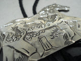 Spectacular Vintage Native American Navajo Sterling Silver Horse Bolo Tie-Nativo Arts