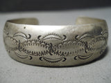 Wonderful Vintage Native American Navajo Sterling Silver Bracelet Old-Nativo Arts