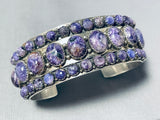 Native American One Of The Best Ever Vintage Navajo Charoite Sterling Silver Bracelet-Nativo Arts