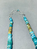 Native American Gorgeous Santo Domingo Royston Kingman Turquoise Sterling Silver Necklace-Nativo Arts