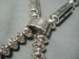 Best Native American Navajo Tubule Sterling Silver Bead Necklace-Nativo Arts