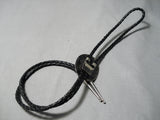 Very Intricate Vintage Native American Navajo Concho Sterling Silver Bolo Tie-Nativo Arts
