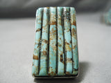 Exquisite Vintage Navajo Royston Turquoise Sterling Silver Ring Native American-Nativo Arts