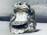 One Of The Most Highly Detailed Native American Navajo Sterling Silver Bracelet-Nativo Arts
