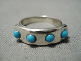 Native American Important Vintage Ben Nighthorse Campbell Sterling Silver Turquoise Ring-Nativo Arts