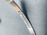Jonny Nez Native American Navajo Signed Sterling Silver 14k Gold Bracelet-Nativo Arts