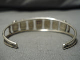 Incredible Rainbow Turquoise Vintage Native American Navajo Sterling Silver Bracelet Old-Nativo Arts
