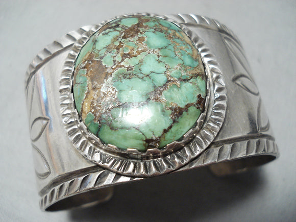 Rare Damale Turquoise Vintage Native American Navajo Sterling Silver Bracelet-Nativo Arts