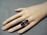 Marvelous Navajo Lapis Sterling Silver Ring Native American-Nativo Arts