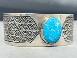 Family Of Teepees Vintage Native American Navajo Turquoise Sterling Silver Bracelet-Nativo Arts