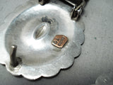 Hand Wrought Sterling Silver Vintage Native American Navajo Signed Concho Belt Old-Nativo Arts