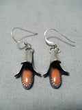 Wonderful Navajo Coral Sterling Silver Earrings Native American-Nativo Arts