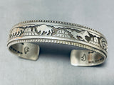 Advanced Silver Work Vintage Native American Navajo Sterling Silver Bracelet-Nativo Arts