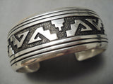 Authentic Vintage Native American Navajo Thomas Singer Sterling Silver Bracelet Cuff-Nativo Arts