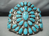 Signed Vintage Native American Navajo Turquoise Sterling Silver Bracelet-Nativo Arts