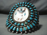 Important Vintage Native American Navajo Victor Moses Begay Turquoise Sterling Silver Bracelet-Nativo Arts