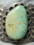 Best Vintage Native American Navajo Repoussed Royston Turquoise Sterling Silver Bracelet-Nativo Arts