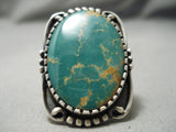 Important Vintage Verdy Jake Turquoise Sterling Silver Native American Ring-Nativo Arts