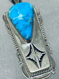 Smithsonian Native American Navajo Vintage Turquoise Sterling Silver Geomtric Necklace-Nativo Arts