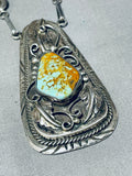Al Boyd Vintage Native American Navajo Royston Turquoise Sterling Silver Necklace-Nativo Arts