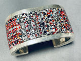 Most Intricate Native American Zuni Opal Turquoise Sterling Silver Inlay Bracelet-Nativo Arts