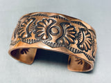 Native American Heavy Navajo Precise Hand Detailed Copper Bracelet Cuff-Nativo Arts