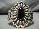 Quality Towering Vintage Native American Navajo Repoussed Sterling Silver Bracelet-Nativo Arts