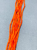 Native American One Of The Best Tubed Coral Sterling Silver Southwest Necklace-Nativo Arts