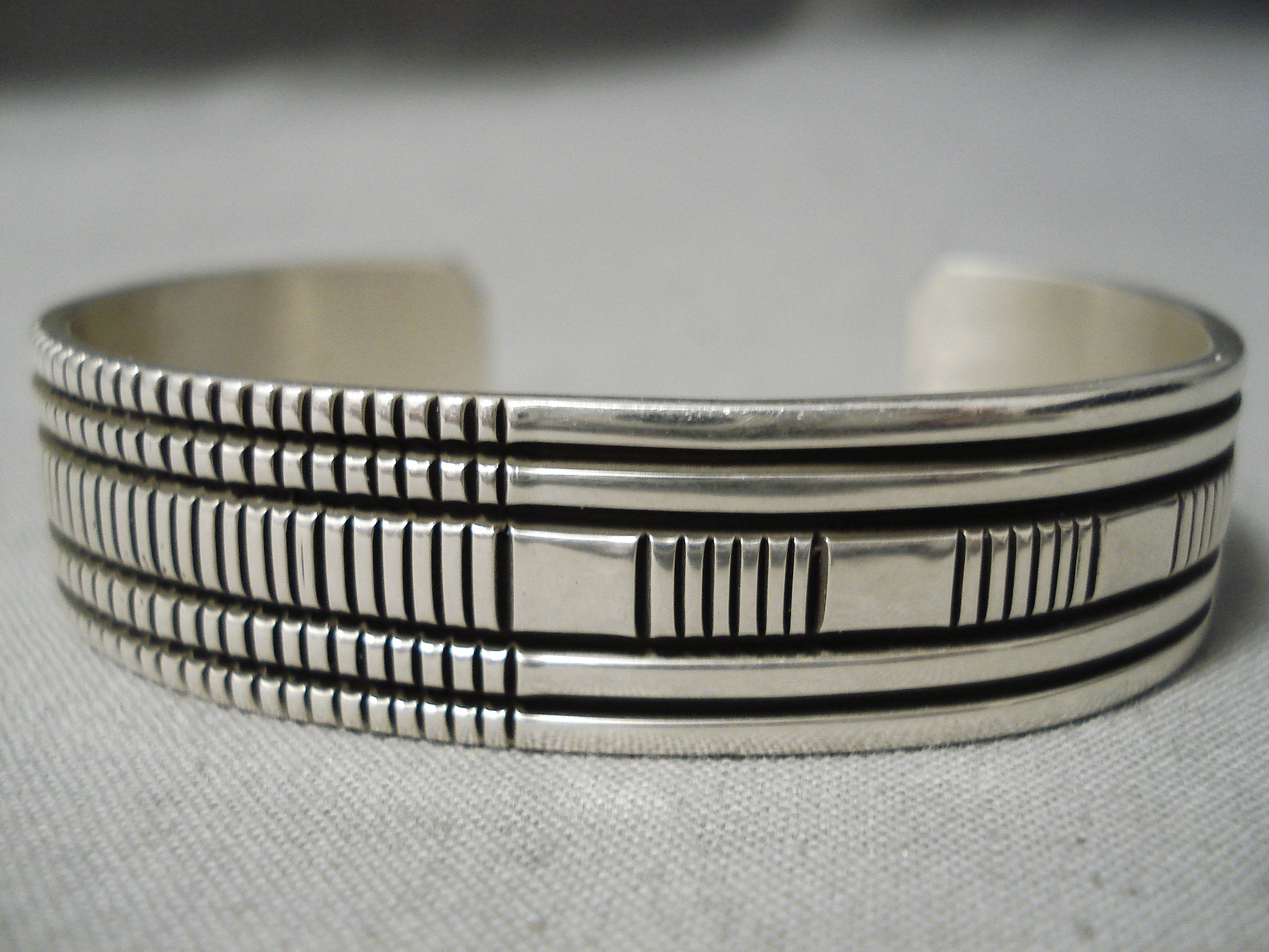 Important Micro Chisel Vintage Native American Navajo Sterling Silver ...
