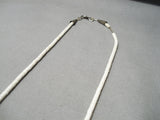 Rare Longer Vintage Navajo Persin Turquoise Native American Necklace Old-Nativo Arts