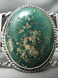 Early Coiled Vintage Native American Navajo Royston Turquoise Sterling Silver Bracelet Old-Nativo Arts