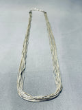 Marvelous Vintage Native American Navajo Sterling Silver Necklace-Nativo Arts