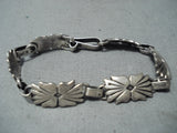 Amazing Vintage Navajo Sterling Silver Bracelet Native American Old-Nativo Arts